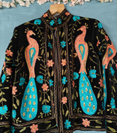 Indische Seidenstickerei Jacke Mantel Damen Winterjacken Brautjungfern Geschenk Winterjacke Kimono Robe Jacken Samt Seidenstickerei Roben